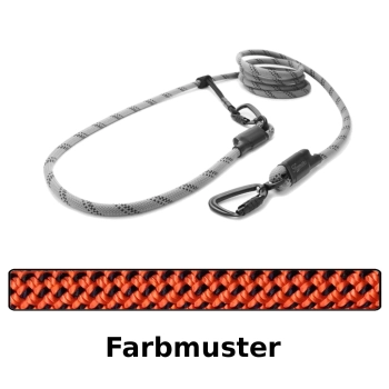 EASYLONG Hundeleine TWIST - M - 2,5m - orange mit schwarzen Punkten